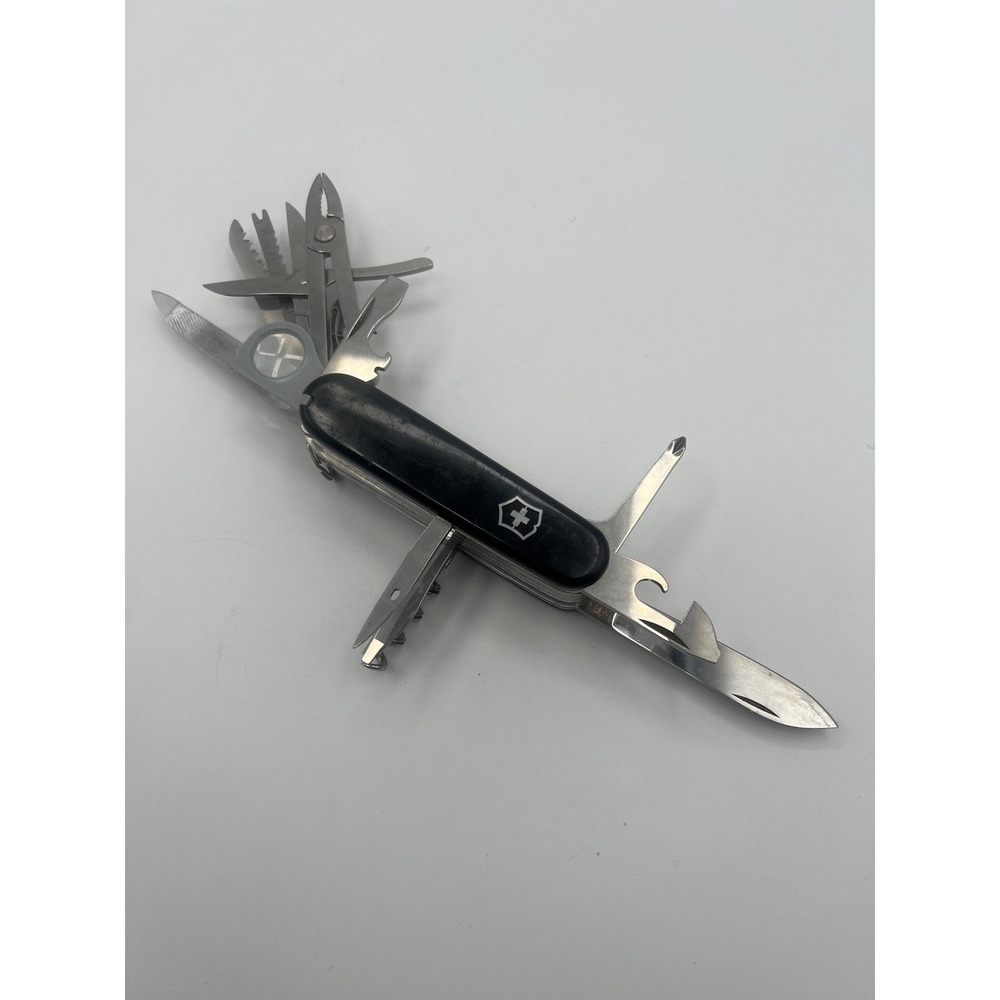 Lot Of 2 Victorinox Swiss Army Multi-Tool Swiss Champ Knife Black Classic